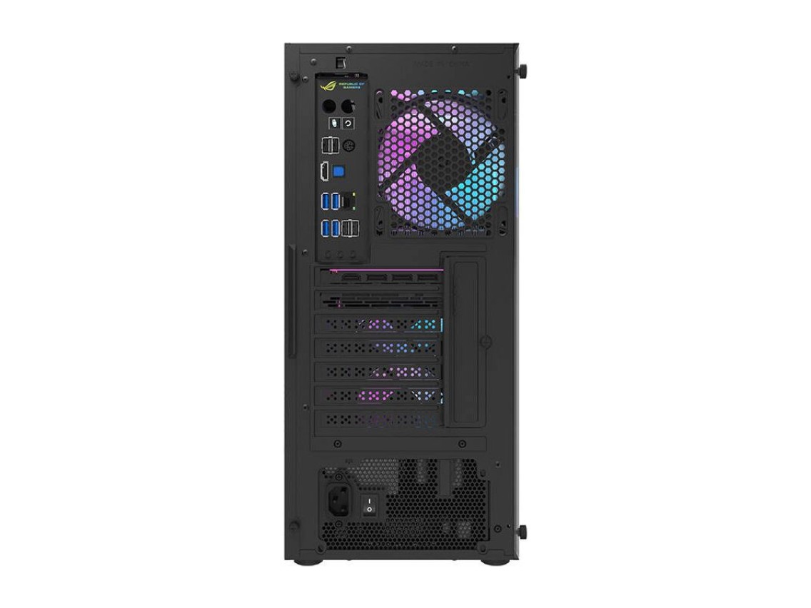 Gabinete Darkflash DK351 (preto) + 4 ventoinhas RGB