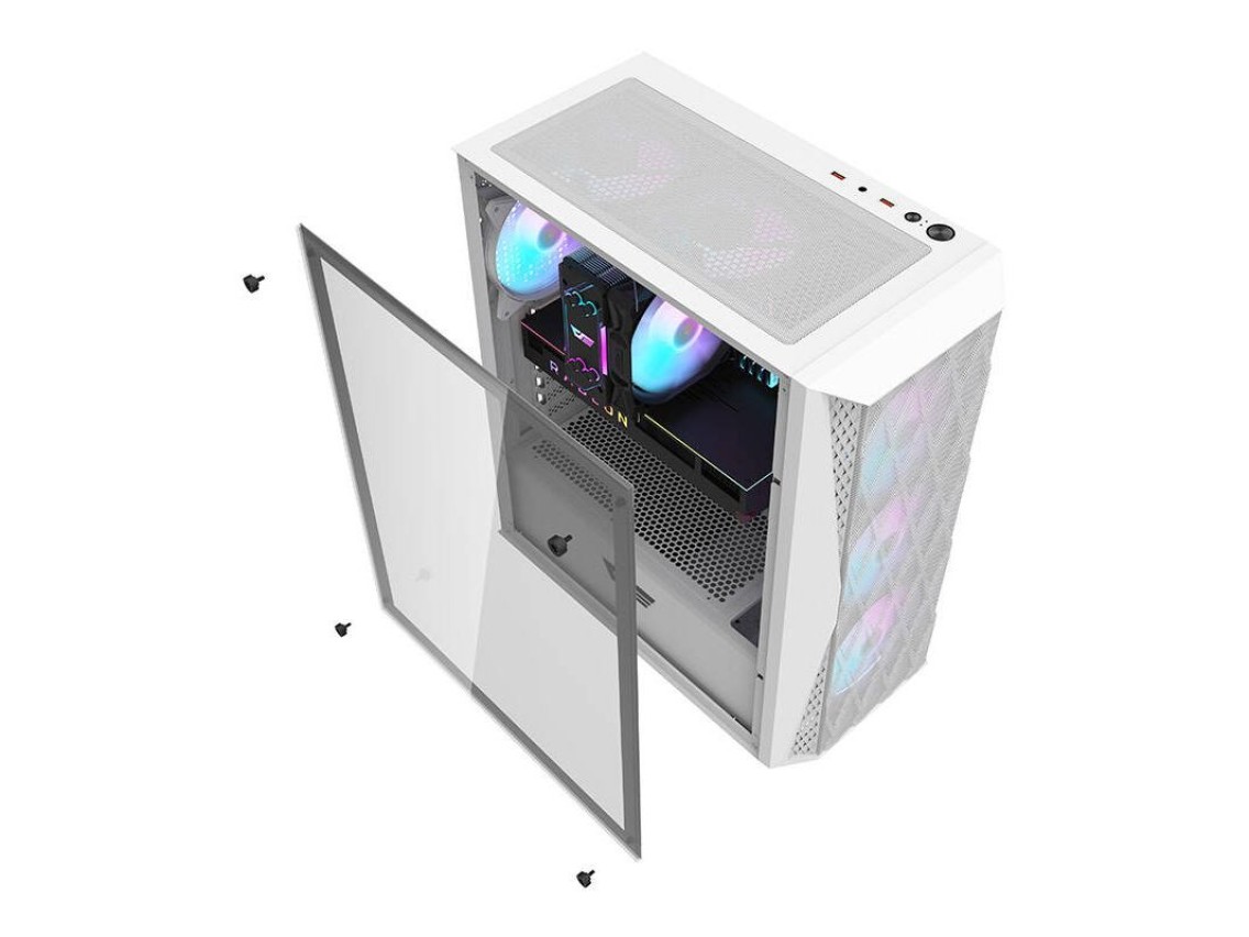 Gabinete para computador Darkflash DK352 Mesh (branco)