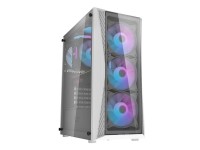 Caja de ordenador Darkflash DK352 Plus (blanca y negra) + 4 ventiladores ARGB