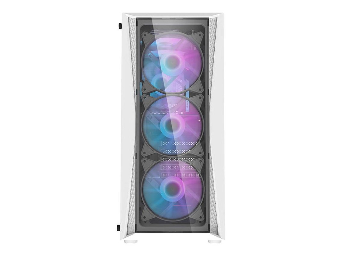 Gabinete Darkflash DK352 Plus (preto e branco) + 4 ventoinhas ARGB