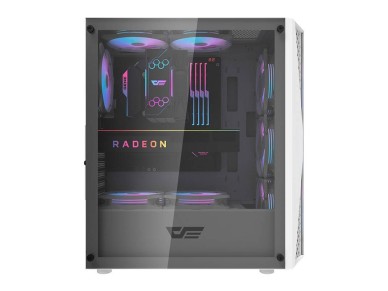 Gabinete Darkflash DK352 Plus (preto e branco) + 4 ventoinhas ARGB