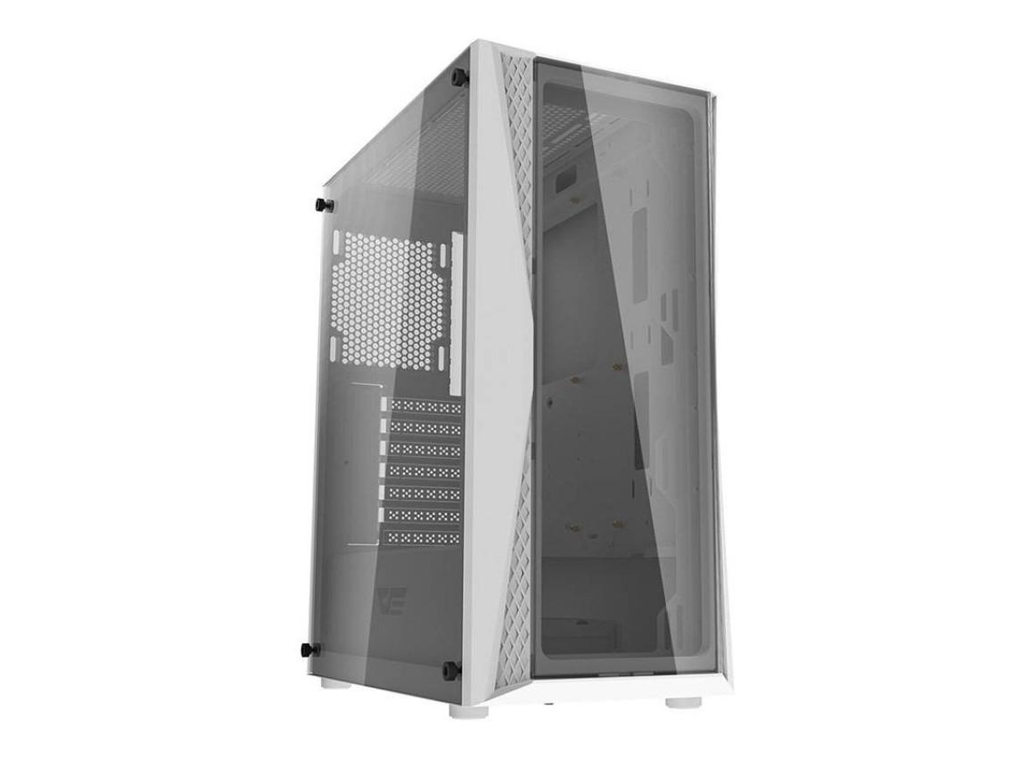 Gabinete Darkflash DK352 Plus (preto e branco) + 4 ventoinhas ARGB
