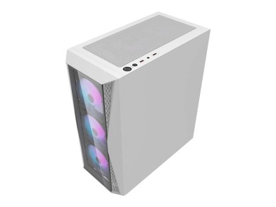 Gabinete Darkflash DK352 Plus (preto e branco) + 4 ventoinhas ARGB