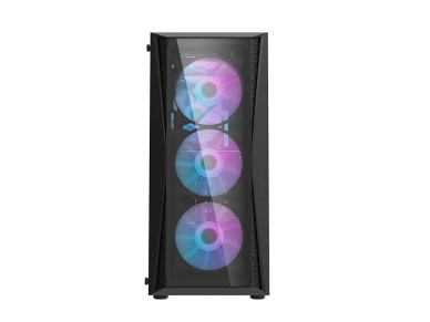 Gabinete Darkflash DK352 Plus (preto) + 4 ventoinhas RGB