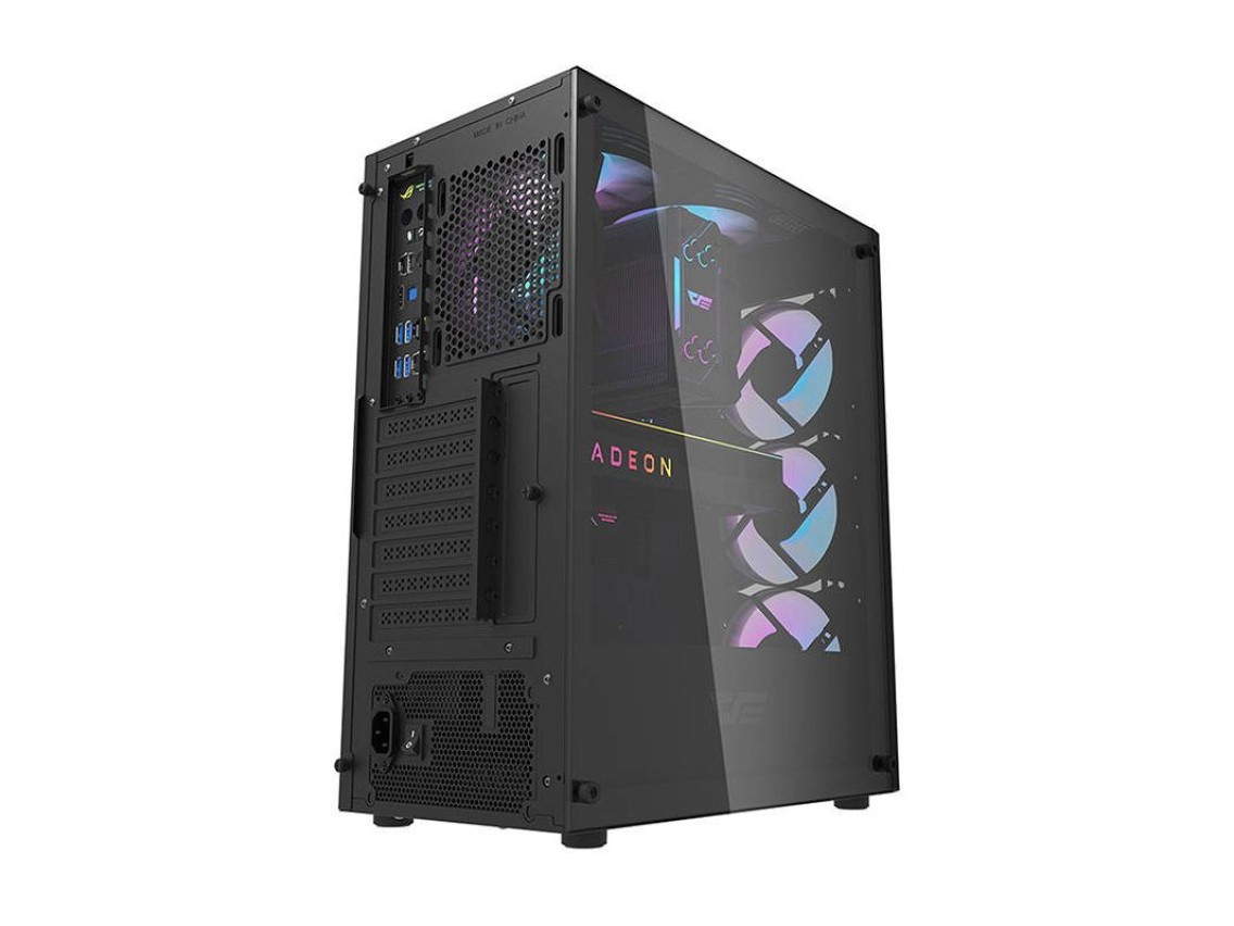 Gabinete Darkflash DK352 Plus (preto) + 4 ventoinhas RGB