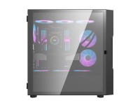 Darkflash DK431 Glass computer case (black) + 4 RGB fans