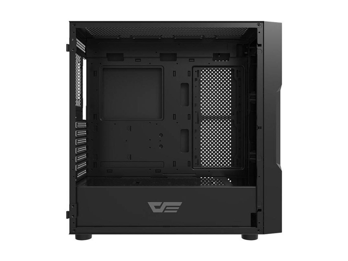 Gabinete de computador Darkflash DK431 em vidro (preto) + 4 ventoinhas RGB