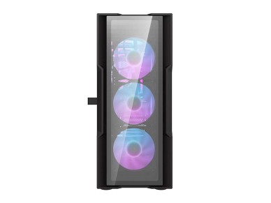 Gabinete de computador Darkflash DK431 em vidro (preto) + 4 ventoinhas RGB