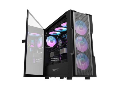 Gabinete Darkflash DK431 Mesh (preto) + 4 ventoinhas ARGB