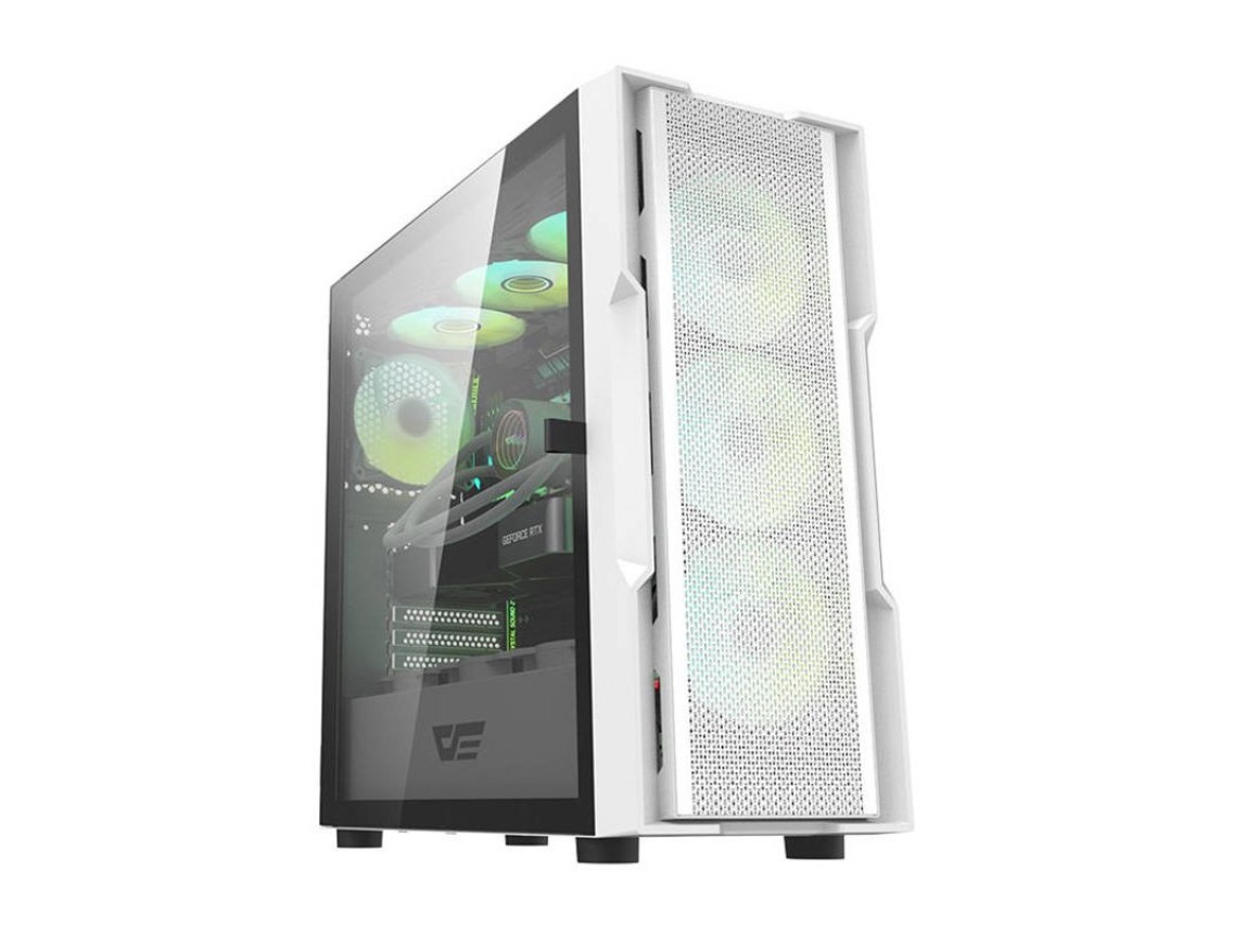 Gabinete Darkflash DK431 (branco) + 4 ventoinhas