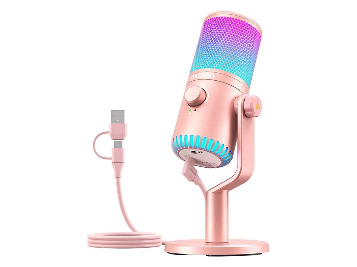 Microfone Maono DM30RGB Rosa