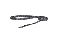Dogness walking set leash 1,5m+harness for dog (black and white)