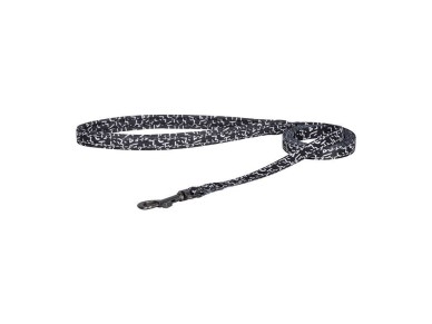 Correa de paseo Dogness de 1,5 m y arn�s para perro (blanco y negro)