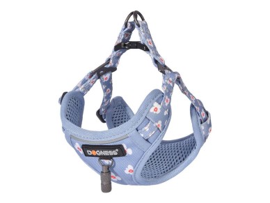 Correa de paseo Dogness de 1,5 m y arn�s para perro (azul claro)