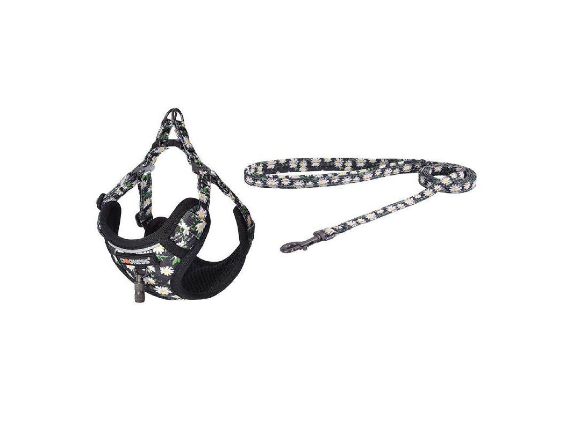 Set de paseo Dogness con correa de 1,5 m y arnés para perro (multicolor)