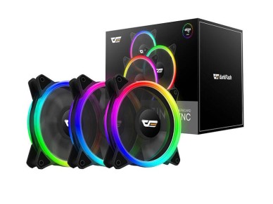 Conjunto de ventoinhas para computador ARGB Darkflash DR12 Pro 3 em 1 120x120 (preto)