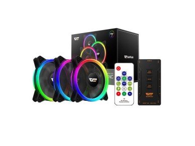 Conjunto de ventoinhas para computador ARGB Darkflash DR12 Pro 3 em 1 120x120 (preto)