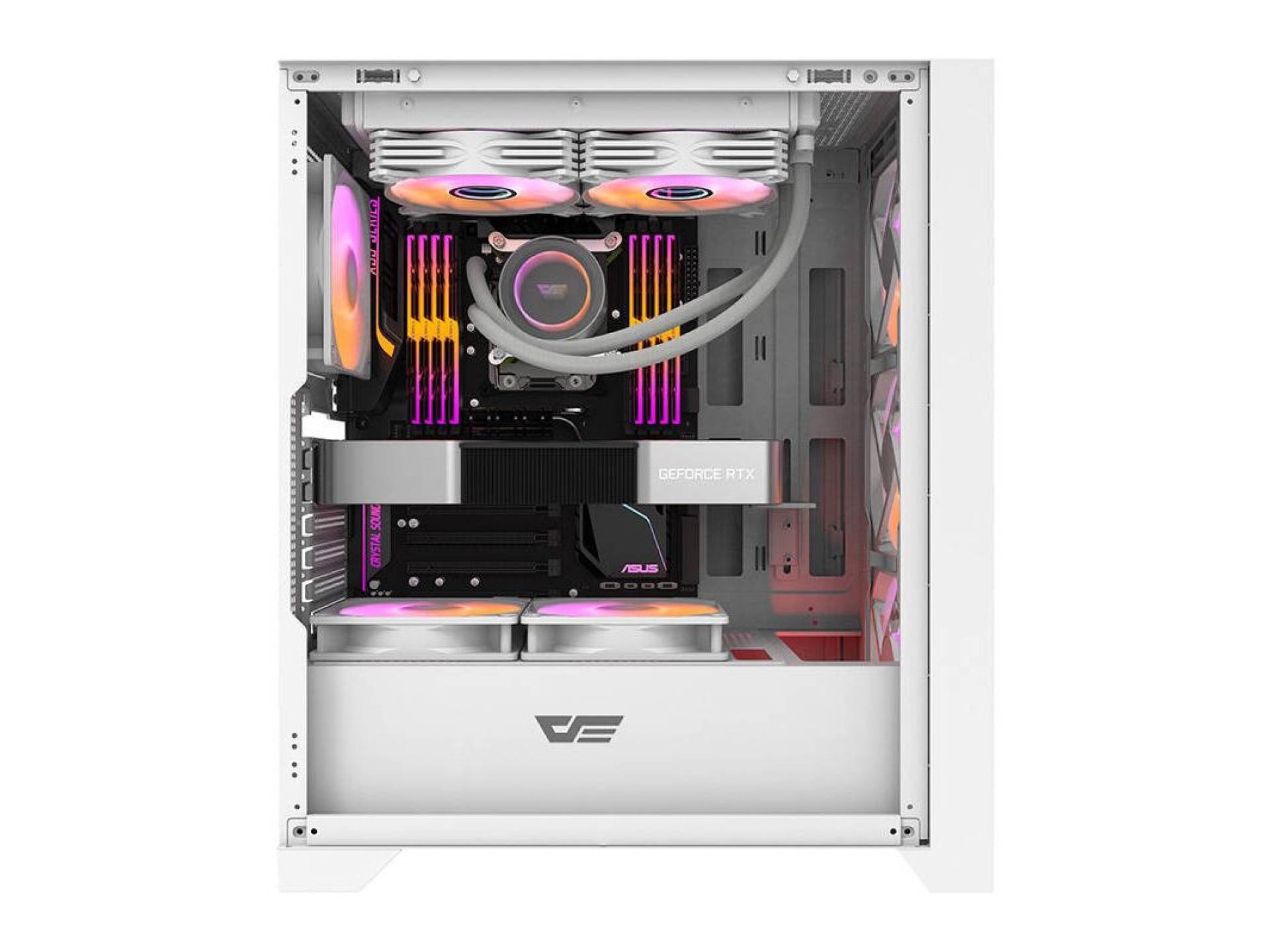 Darkflash DRX70 MESH computer case (white) + 4 RGB fans