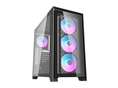 Gabinete de computador Darkflash DRX90 em vidro (preto)