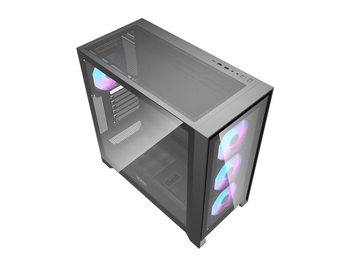 Gabinete de computador Darkflash DRX90 em vidro (preto)