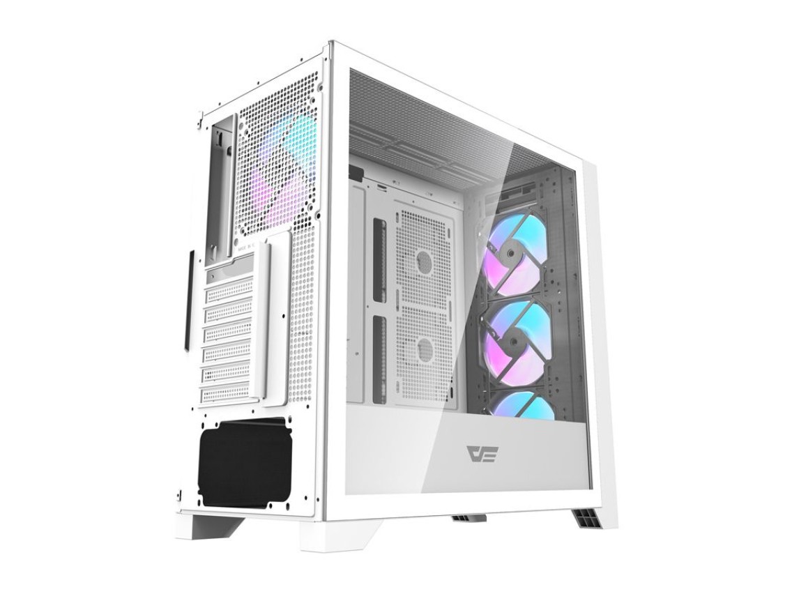 Gabinete de computador Darkflash DRX90 em vidro (branco)