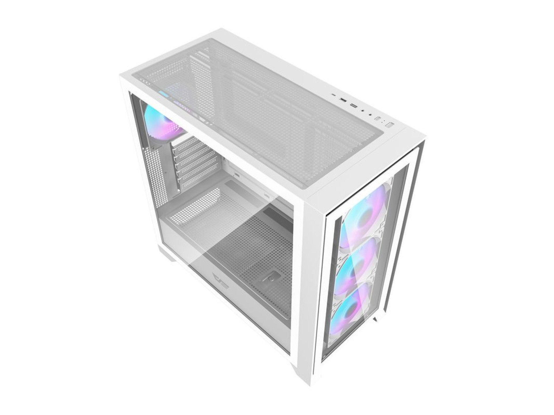 Gabinete de computador Darkflash DRX90 em vidro (branco)