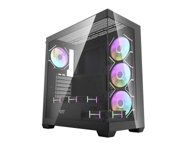 Gabinete Darkflash DS900 (preto) + 7 ventoinhas ARGB