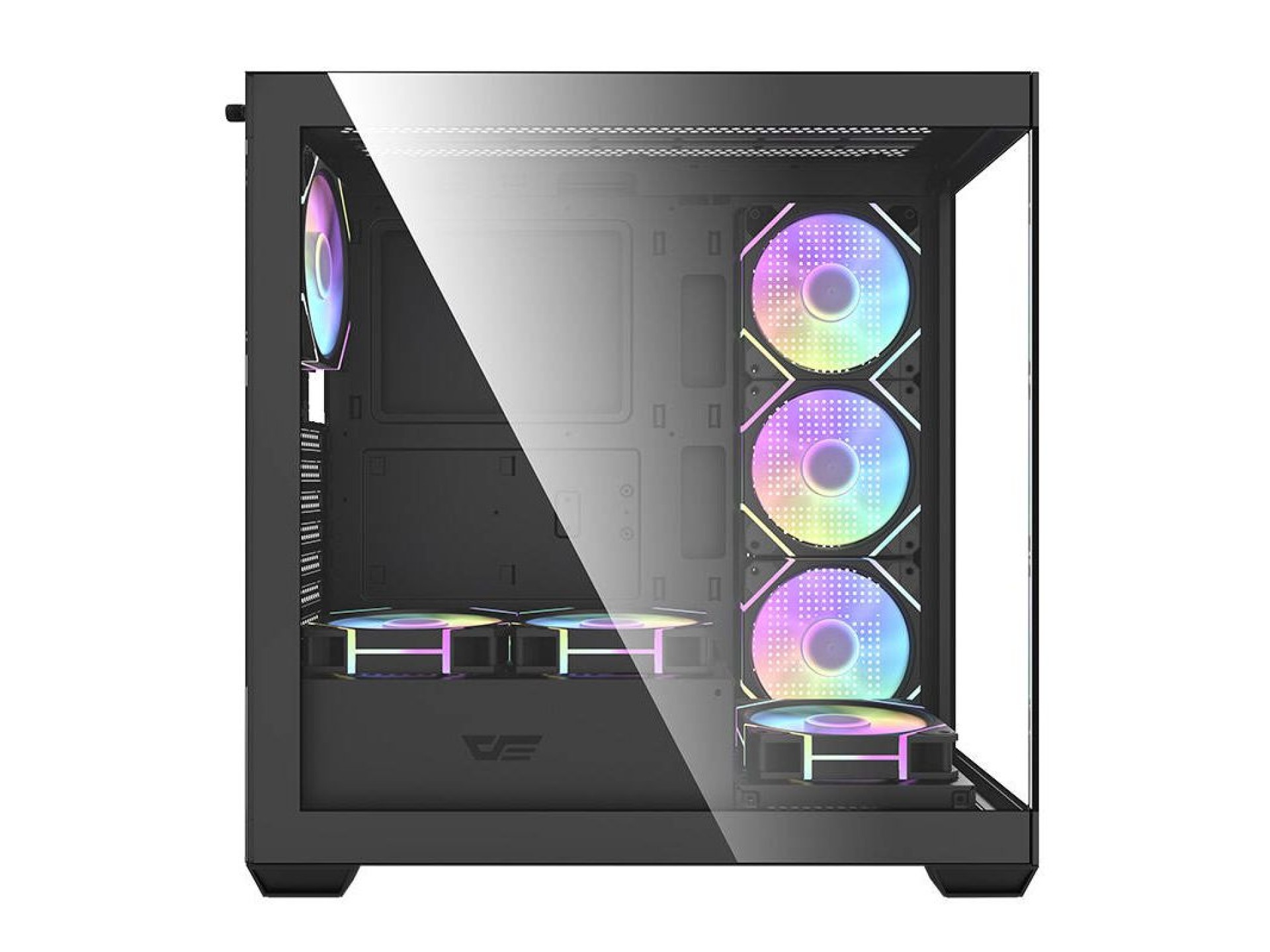 Gabinete Darkflash DS900 (preto) + 7 ventoinhas ARGB
