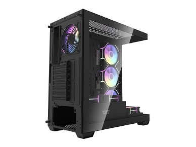Gabinete Darkflash DS900 (preto) + 7 ventoinhas ARGB
