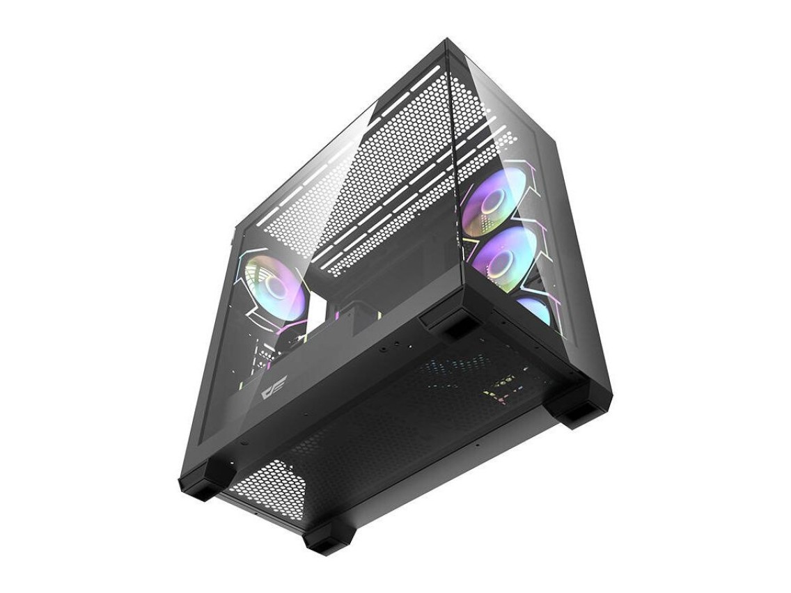 Gabinete Darkflash DS900 (preto) + 7 ventoinhas ARGB