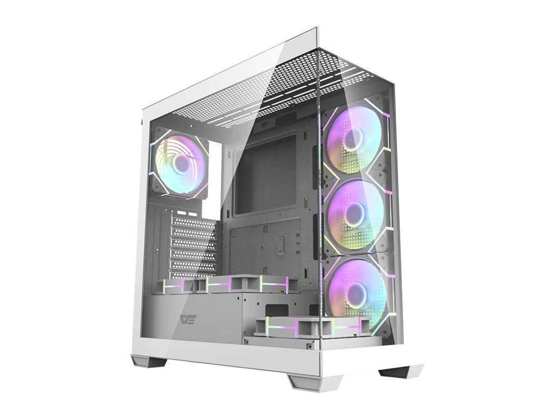 Gabinete para computador Darkflash DS900 (branco) + 7 ventoinhas ARGB