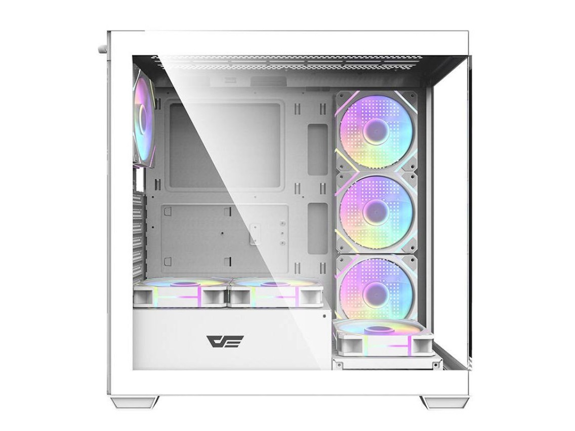 Gabinete para computador Darkflash DS900 (branco) + 7 ventoinhas ARGB