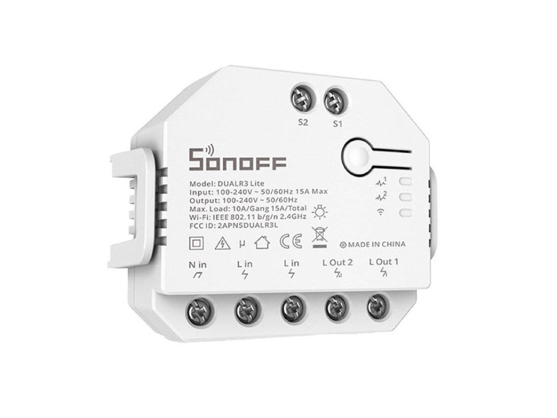 Interruptor inteligente Wi-Fi Sonoff Dual R3 Lite