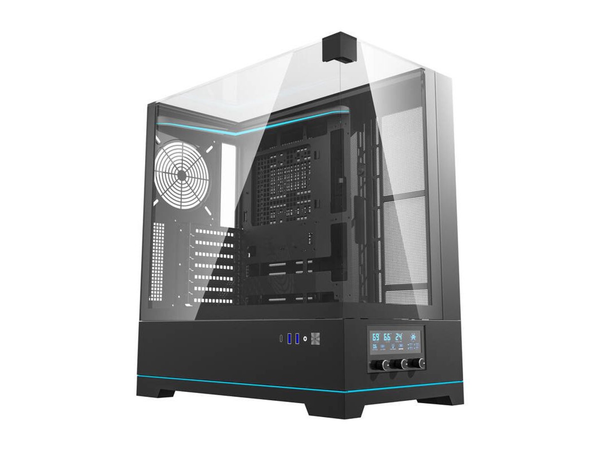 Caja de ordenador Darkflash DY450 ??sin ventiladores (negra)