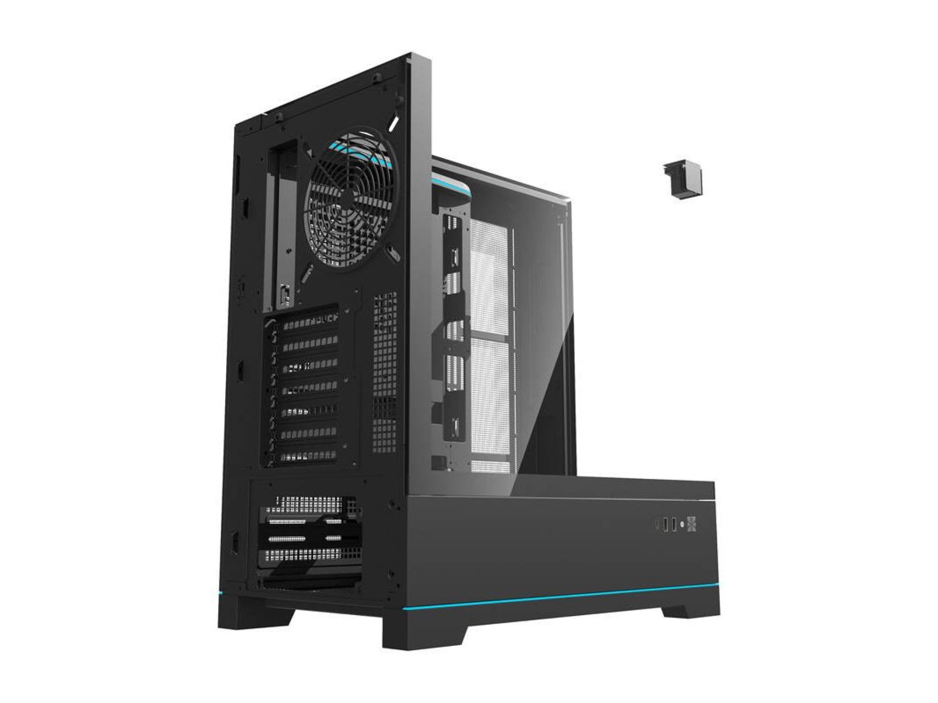 Caja de ordenador Darkflash DY450 ??sin ventiladores (negra)