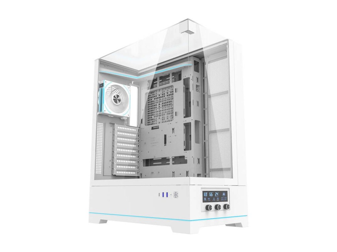 Gabinete para computador Darkflash DY450L PRO (branco) + 1 ventoinha
