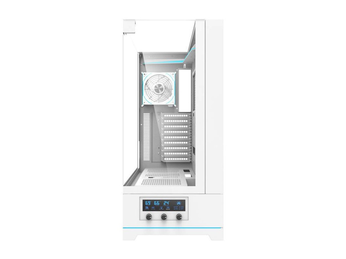 Gabinete para computador Darkflash DY450L PRO (branco) + 1 ventoinha