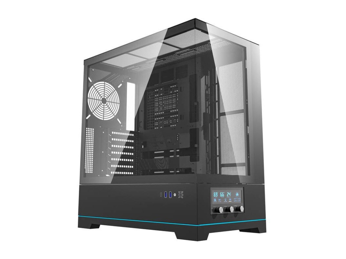 Gabinete para computador Darkflash DY451 sem ventoinhas (preto)