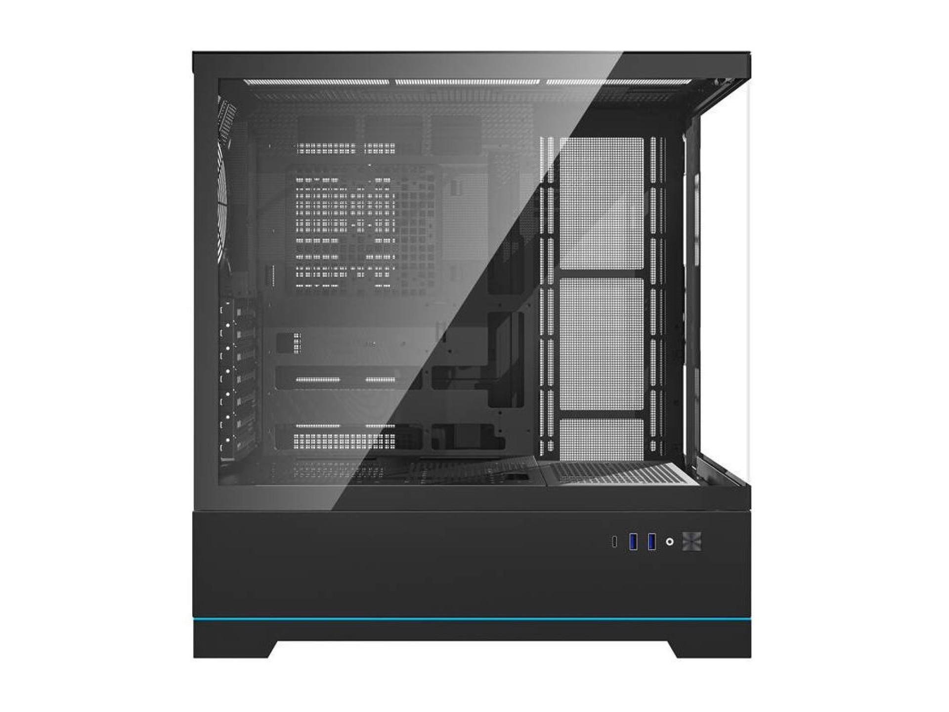 Caja de ordenador Darkflash DY451 sin ventiladores (negra)