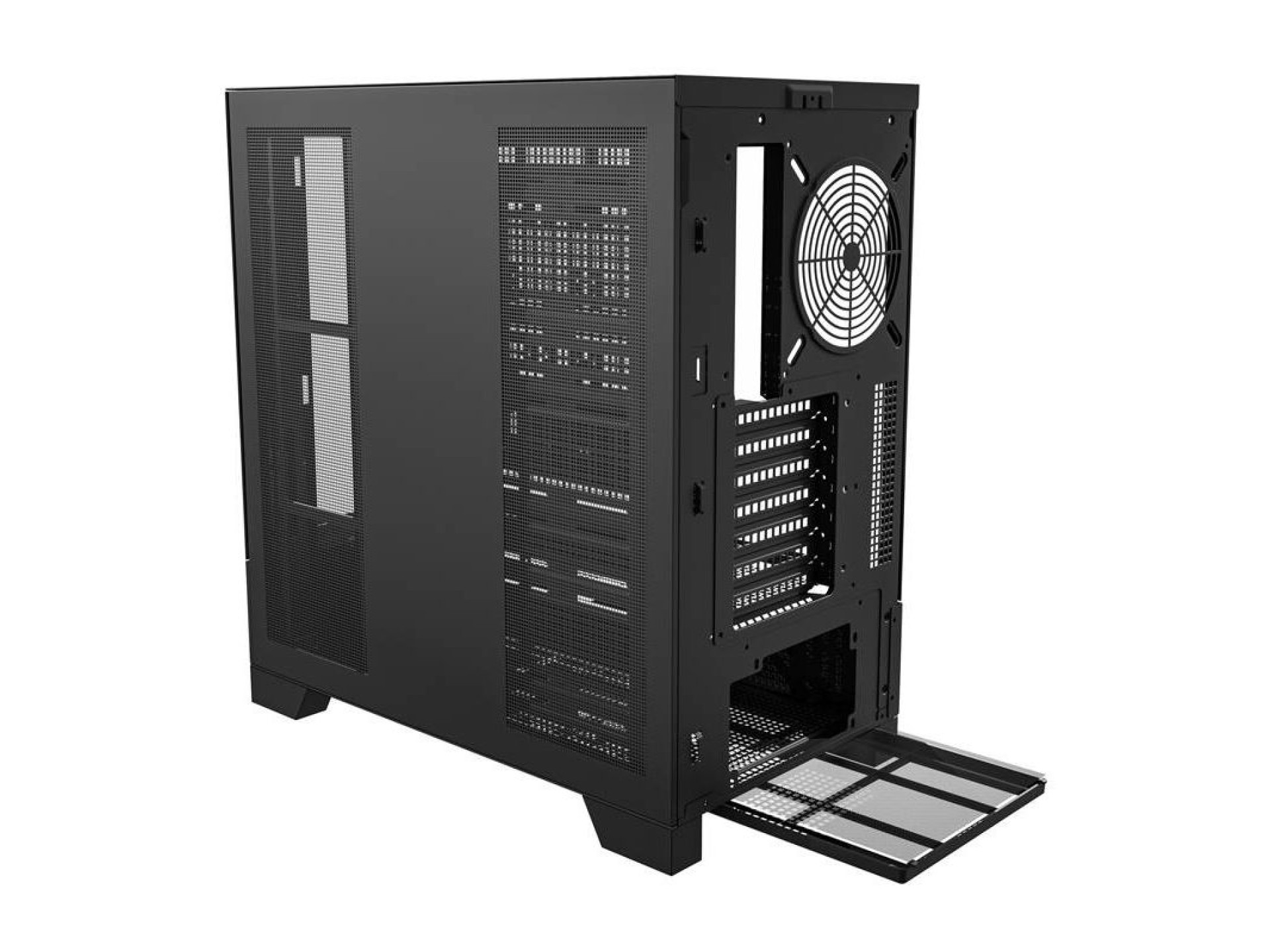 Caja de ordenador Darkflash DY451 sin ventiladores (negra)
