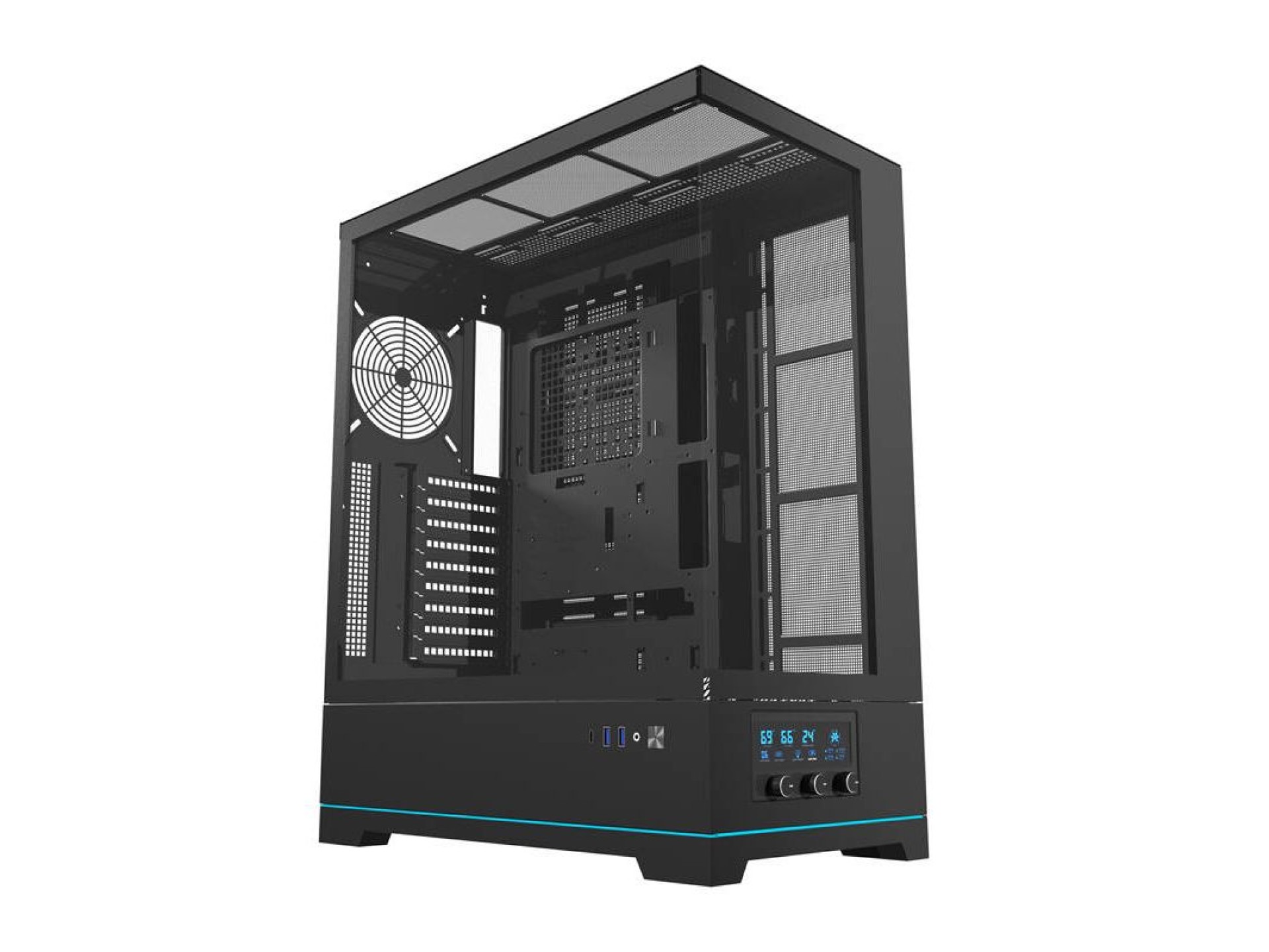 Gabinete para computador Darkflash DY451 sem ventoinhas (preto)
