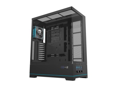 Gabinete para computador Darkflash DY451L PRO (preto) + 1 ventoinha