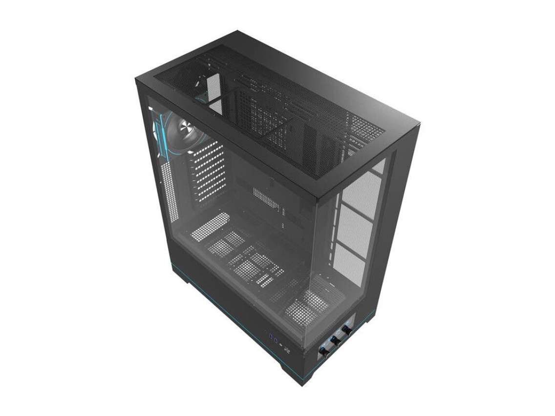 Gabinete para computador Darkflash DY451L PRO (preto) + 1 ventoinha
