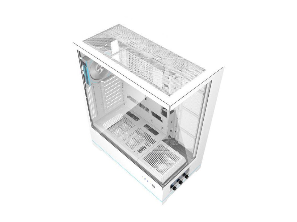 Gabinete para computador Darkflash DY451L PRO (branco) + 1 ventoinha