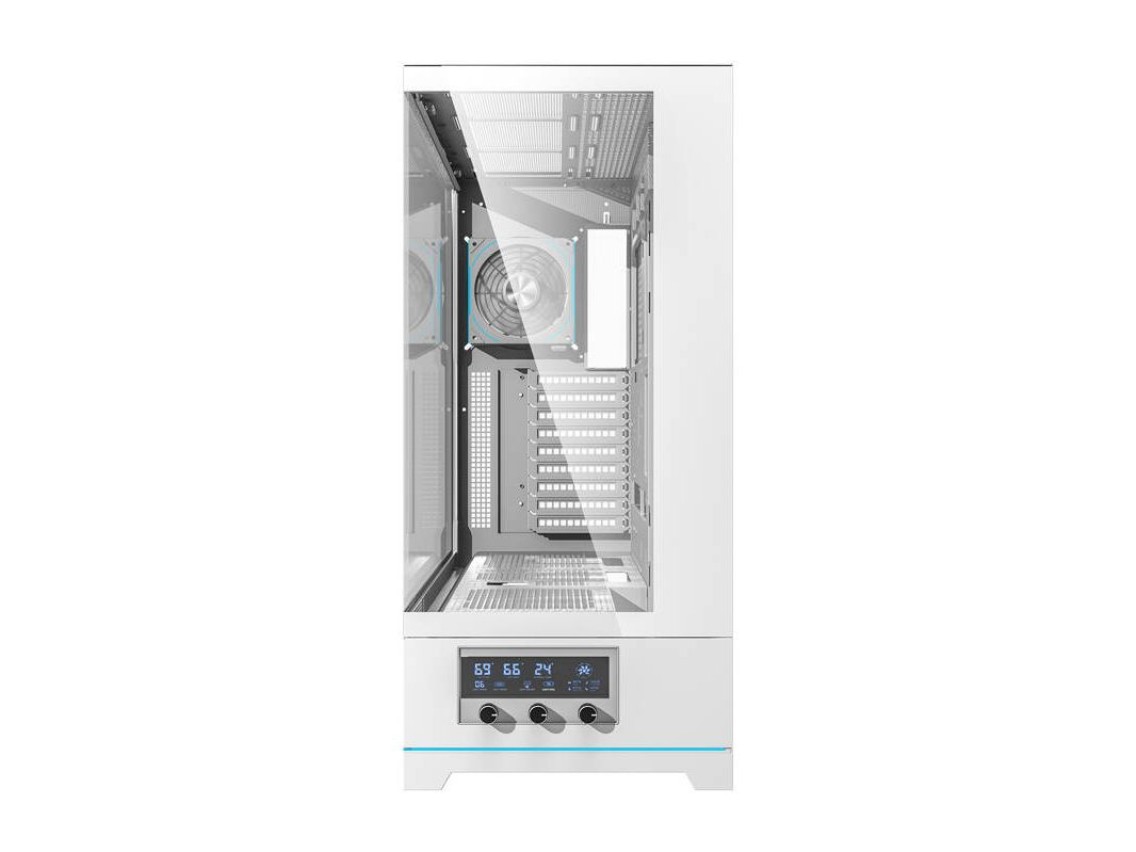 Gabinete para computador Darkflash DY451L PRO (branco) + 1 ventoinha