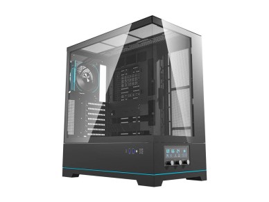 Gabinete para computador Darkflash DY451 PRO (preto) + 1 ventoinha