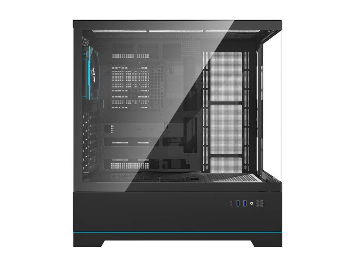 Gabinete para computador Darkflash DY451 PRO (preto) + 1 ventoinha