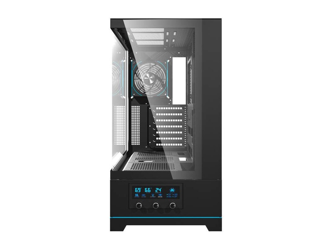 Gabinete para computador Darkflash DY451 PRO (preto) + 1 ventoinha