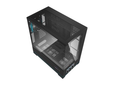 Gabinete para computador Darkflash DY451 PRO (preto) + 1 ventoinha