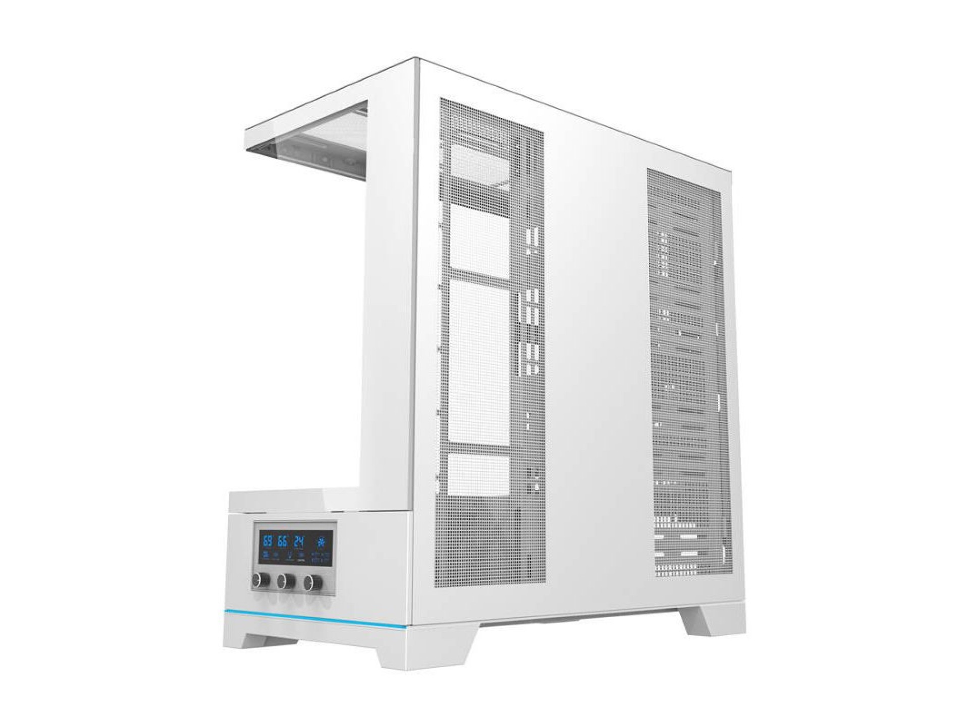 Gabinete para computador Darkflash DY451 PRO (branco) + 1 ventoinha